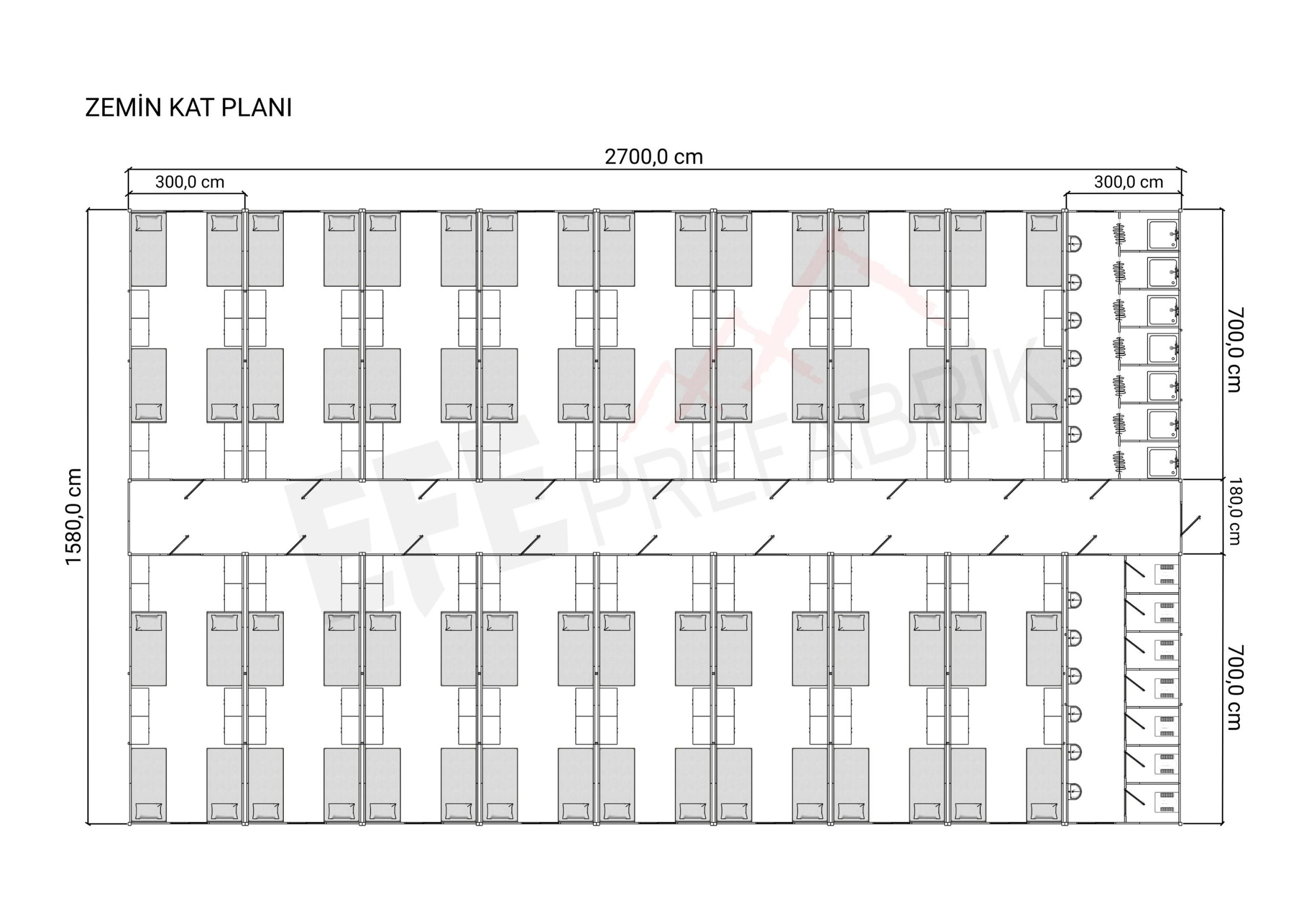 36'LI GRUP 128-256 KİŞİLİK 2 KATLI YATAKHANE