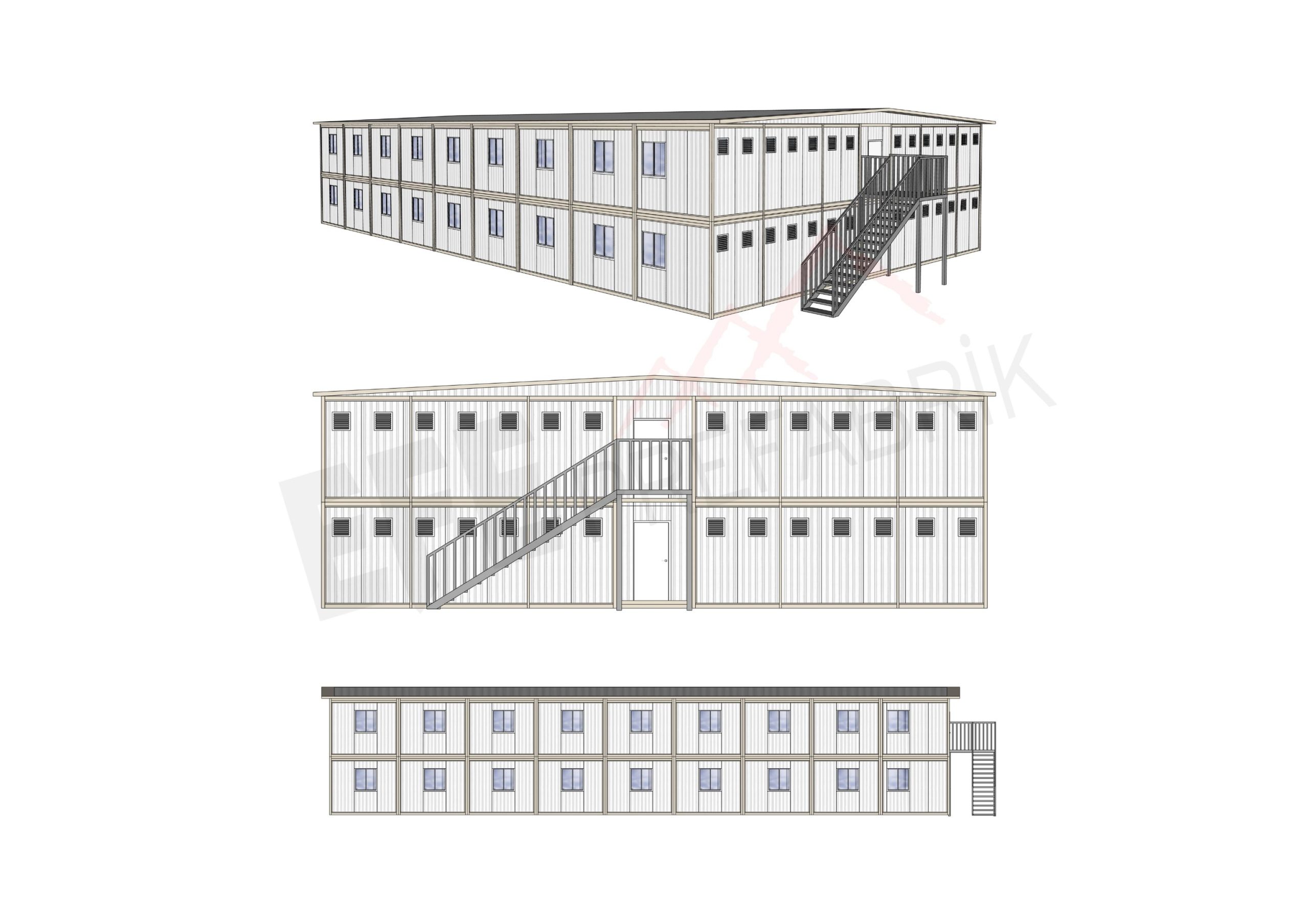 36'LI GRUP 128-256 KİŞİLİK 2 KATLI YATAKHANE - Görsel 3
