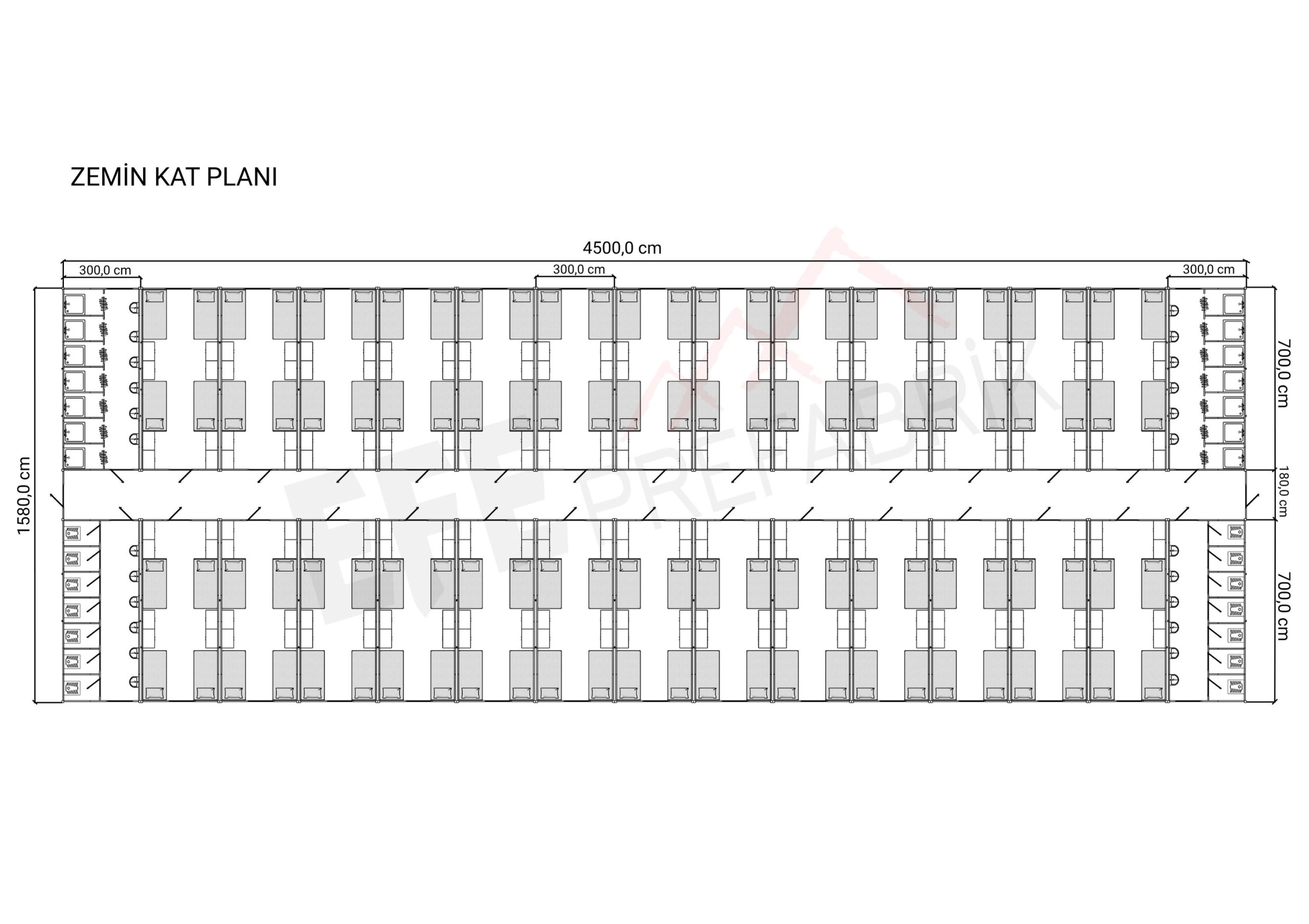 90'LI GRUP 312-624 KİŞİLİK 3 KATLI YATAKHANE